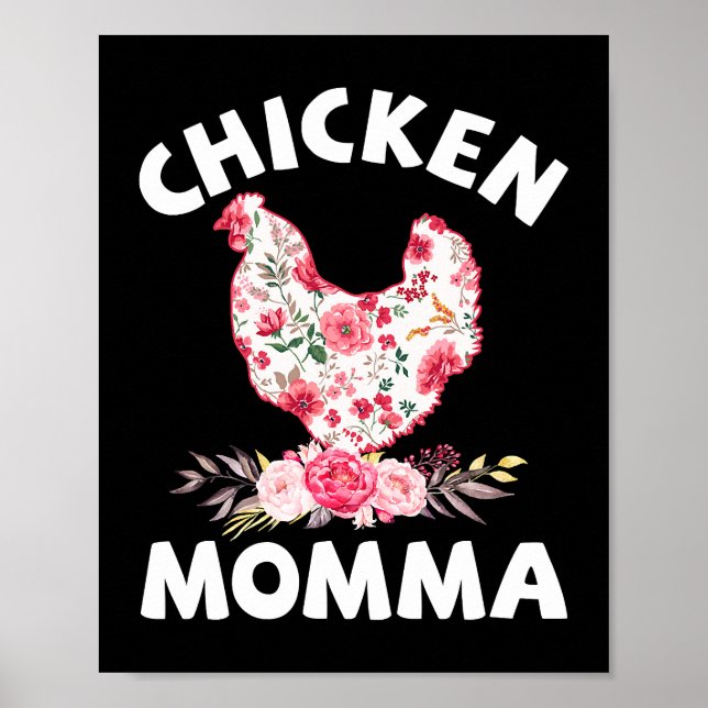 Poster Mamãe Chicken Camisa Para Dia de as mães Feminino (Frente)