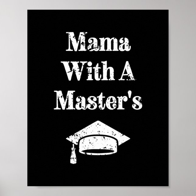 Poster Mamãe com mestrado engraçado (Frente)