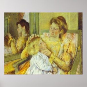 Póster Mamãe Comendo O Cabelo Do Filho. 1901, Mary Cassat