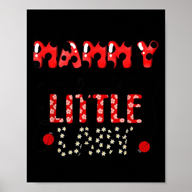 Poster Mamãe da Menina aniversariante Ladybug (Frente)