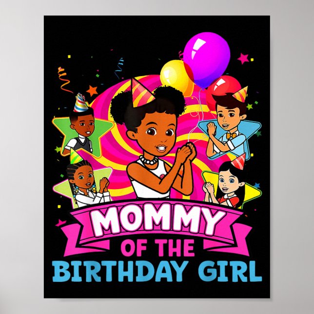 Poster Mamãe da Menina de Aniversário Boneca Gracie Nk Fa (Frente)