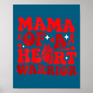 Poster Mamãe de um Guerreiro do Coração Conscientização d