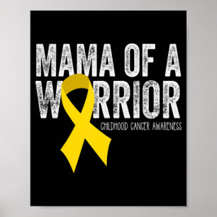Poster Mamãe de um Oncolog de Fita Cancer de Guerreiro