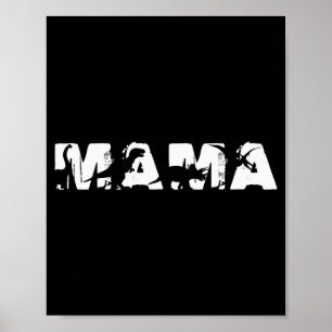 Poster Mamãe Dinossauro Engraçado no Dia das Mães para Ma