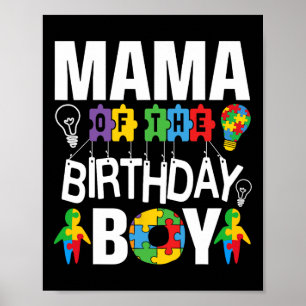 Poster Mamãe Do Autismo Aniversário