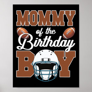 Poster Mamãe do Menino de Aniversário Camisa de Futebol F