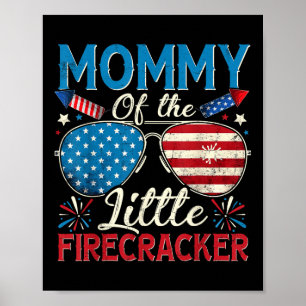 Poster Mamãe do Pequeno Fogos de Artifício 4 de Julho Mam