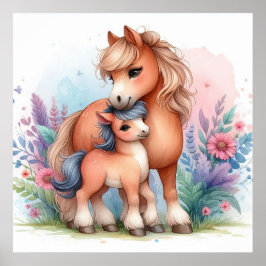 Poster Mamãe e Baby Horse