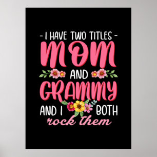 Poster Mamãe E Grammy Aniversário