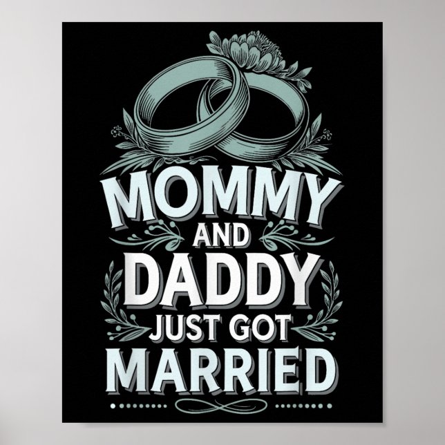 Poster Mamãe E Pai Acabaram De Se Casar _5 (Frente)