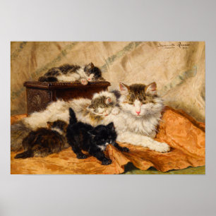 Poster Mamãe e Seus Gatinhos