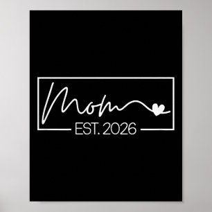 Poster Mamãe Est. 2026 Esperança Bebê 2026 Mãe 2026 Nova 