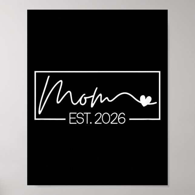 Poster Mamãe Est. 2026 Esperança Bebê 2026 Mãe 2026 Nova  (Frente)