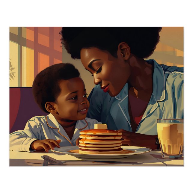 Póster Mamãe, Eu e Panquecas (Frente)