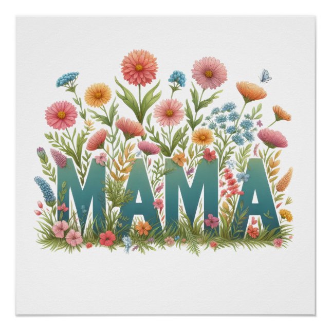 Póster Mamãe Flowers (Frente)