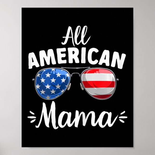 Poster Mamãe Garota Americana de 4 de Julho (Frente)