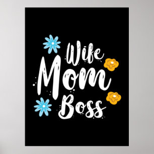 Poster Mamãe Gift Esposa Mãe Chefe