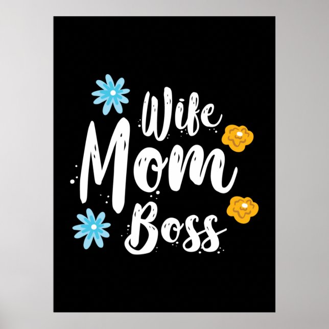Poster Mamãe Gift Esposa Mãe Chefe (Frente)