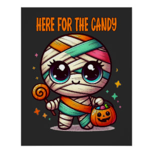 Póster Mamãe Halloween Está Aqui Para O Docinho