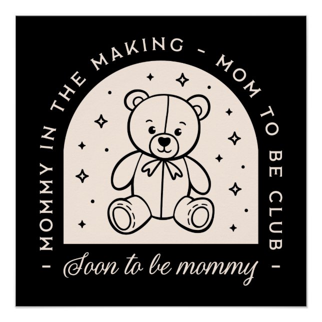 Póster Mamãe logo estará grávida de mamãe. (Frente)