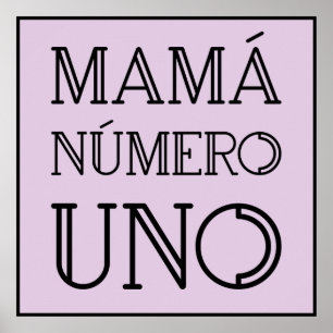 Poster Mamãe Número Um Tipografia Moderna em Lavanda