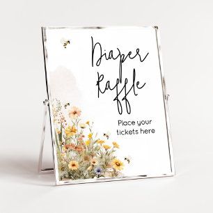 Poster Mamãe para Bebê Fralda de flor selvagem Raffle