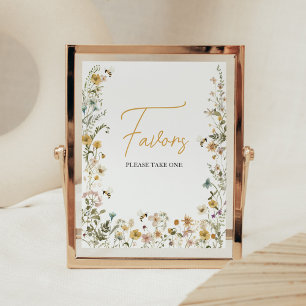 Poster Mamãe para os favores do Chá de fraldas de flor se