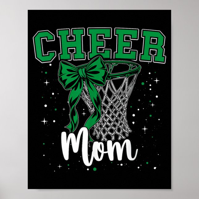 Poster Mamãe Torcida Verde Arco Esporte Jogo de Beisebol (Frente)