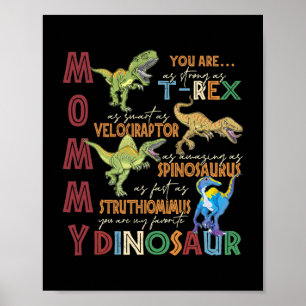 Poster Mamãe Você É Tão Forte Quanto As Mães Do Dino