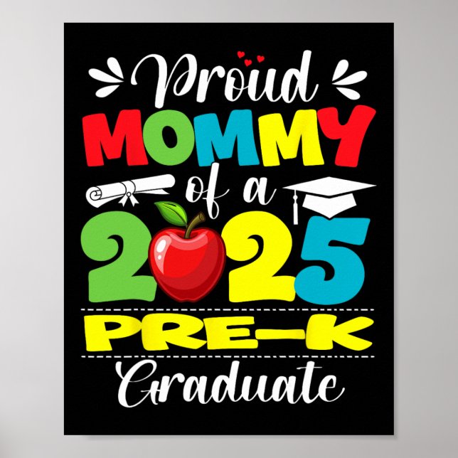 Poster Mamães Orgulhosas De Pré-Graduação Do Formando Pré (Frente)