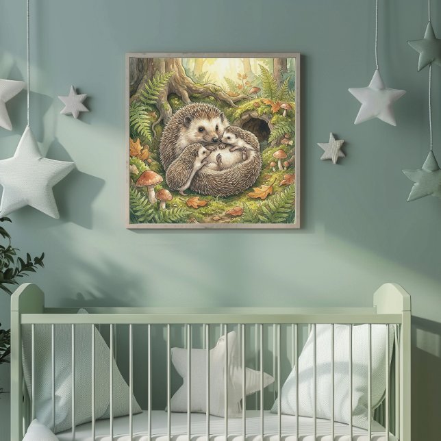 Poster Mamaouriço e seus Filhotes Berçário (Criador carregado)