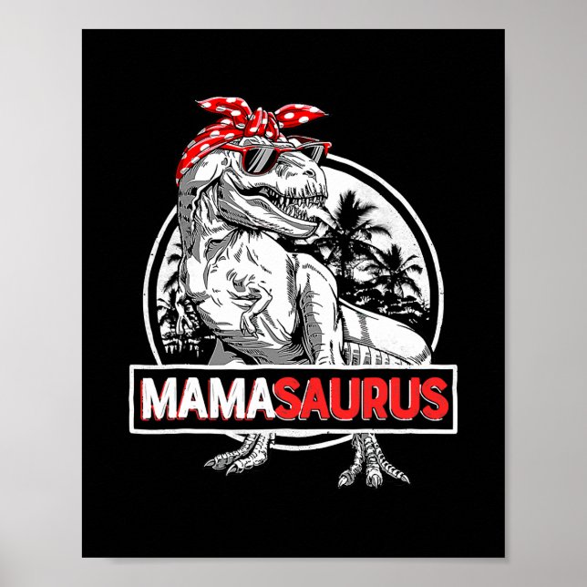 Poster Mamasauro T Rex Dinossauro Engraçado Mama Saurus (Frente)