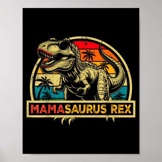 Poster Mamasaurus Rex Trex Dinossauro Mãe Saurus Rex Famí (Frente)