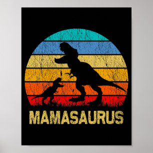 Poster Mamasaurus T Rex Dinossauro Mãe Saurus Família T S