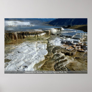 Póster Mammoth Hot Springs, Yellowstone National Park, Wy