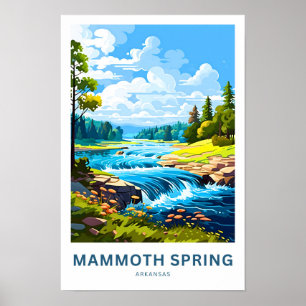Poster Mammoth Spring Arkansas Travel Print