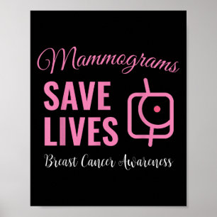 Poster Mamografias salvam vidas Sensibilização ao Cancer