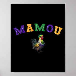Poster Mamou Mardi Gras Chicken