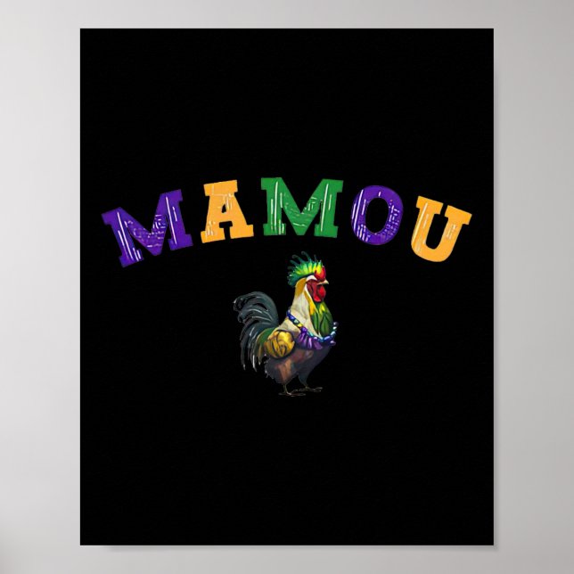Poster Mamou Mardi Gras Chicken (Frente)