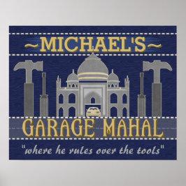 Poster Man Cave Garage Mahal Funny Cara Humor | Personali