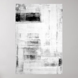 Póster 'Man Cave Worthy Worthy' Abstrato Art preto e bran