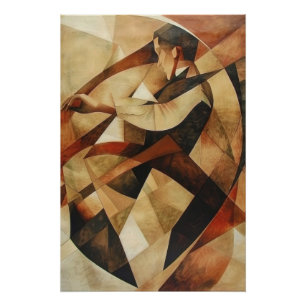 Póster Man Enveloped in Abstraction