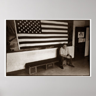Póster Man Flag
