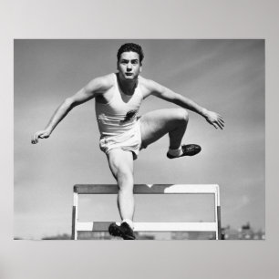 Póster Man Hurdling