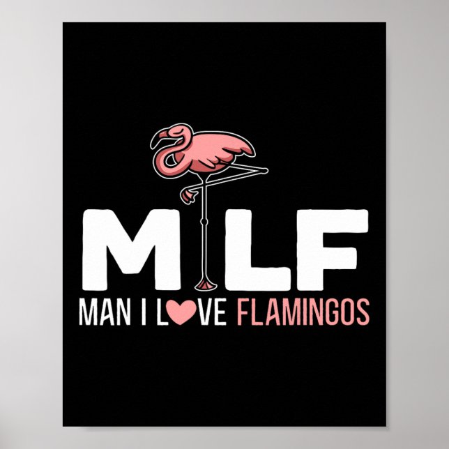 Poster Man I Love Flamingos Bird Lover Summer Flamingo (Frente)