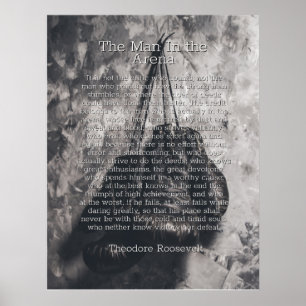 Poster Man In the Arena por Theodore Roosevelt