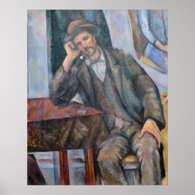 Poster Man Smoking a Pipe - Paul Cezanne - c1893 (Frente)