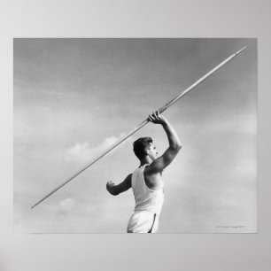Póster Man Thwing Javelin