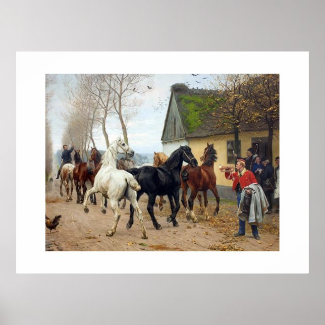 Poster Manada de Cavalos por volta de 1878 (Frente)