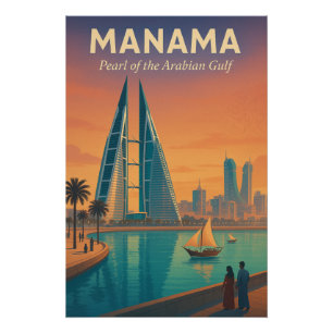 Póster MANAMA – Pérola do Golfo Arábico